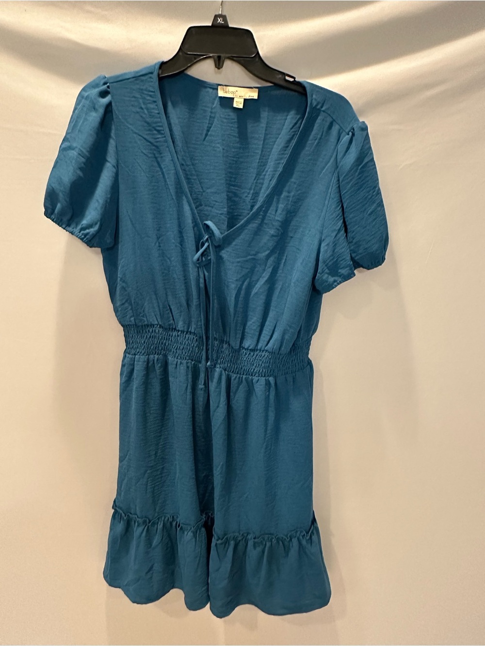 BeBop Teal Blue V-Neck Lightweight Dress